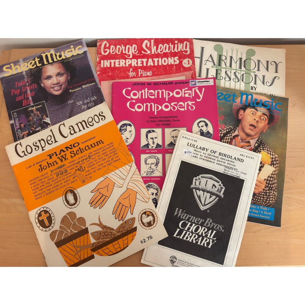 Vintage Sheet Music Songbooks Lot of 18 1940s-1960s Piano Vocal Gospel Pop Retro